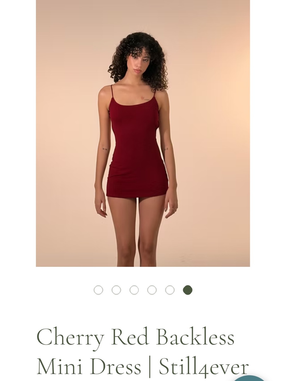 Cherry Red Spaghetti-Strap Mini Dress